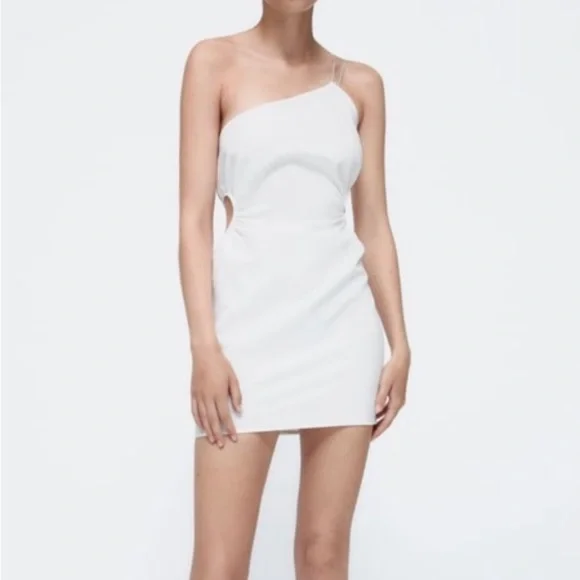 zara cut out asymmetrical dress zara cut-out asymmetrical dress , worn once for